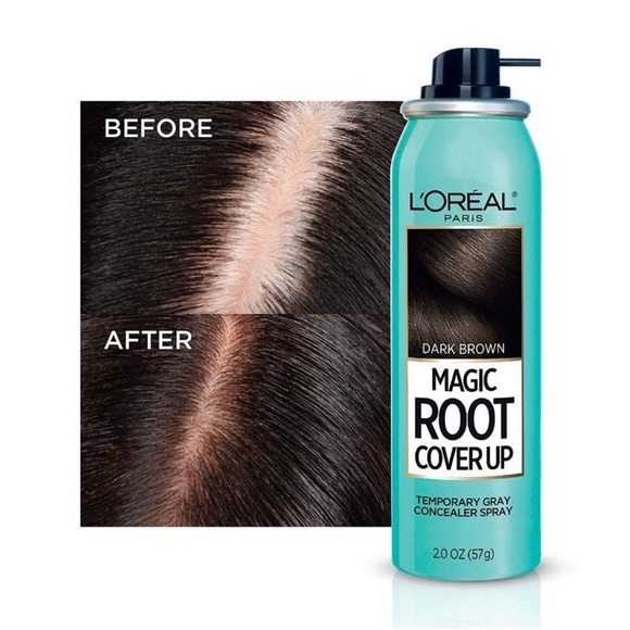 L'Oreal Paris Root Cover Up Temporary Gray Concealer Spray Dark Brown or Black - Picture 4 of 6